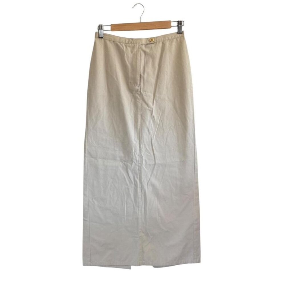 FACONNABLE MAXI SKIRT CARGO TAN CREAM WOMENS SIZE 4